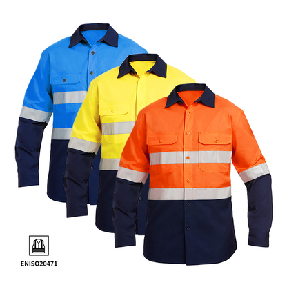 High-Visibility Long Sleeve Work Shirt – Safety Meets Durability