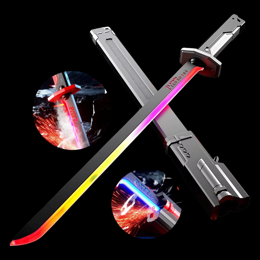 PiaoBoZhe Interstellar Lightsaber Sword – Sparks, Spray & RGB Lighting