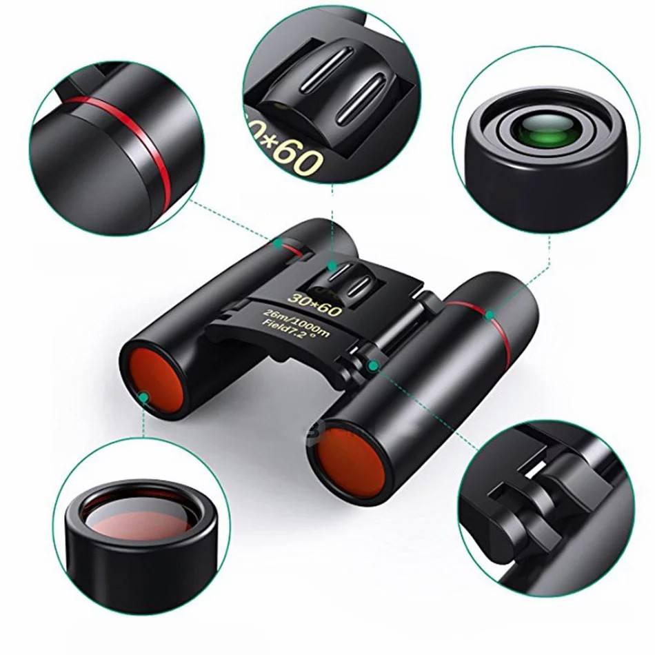 Binoculars 30X60  Portable Low Light Outdoor Night Vision Telescope & Optics