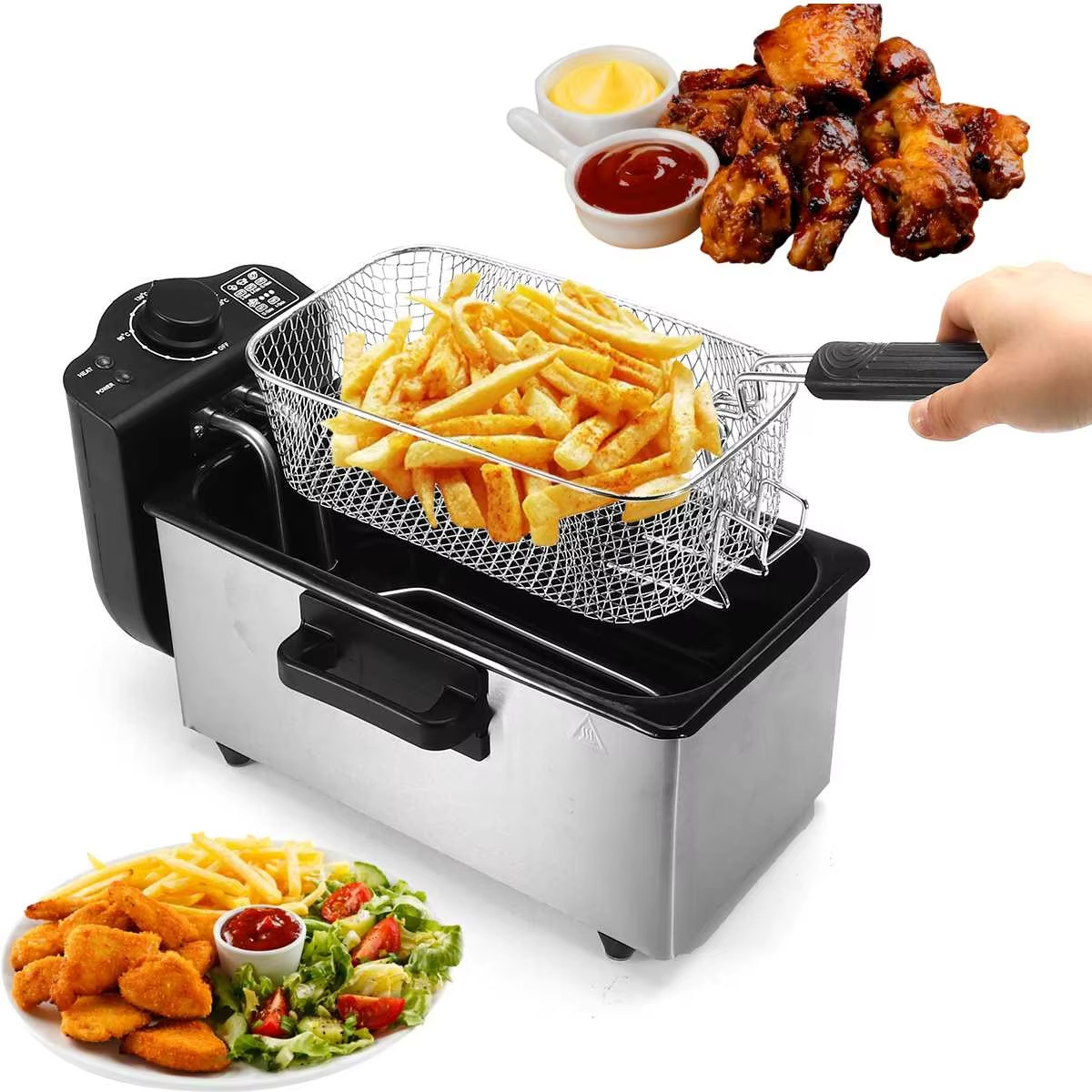 Deep Fryer | 3.5L Capacity | 2000W | Triple Basket | Easy Operation