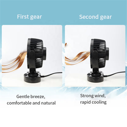 USB Dual 4-Inch Car Fan – 100% Pure Copper Motor