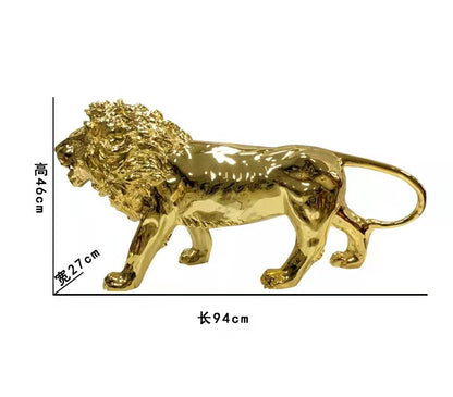 Golden Lion Sculpture