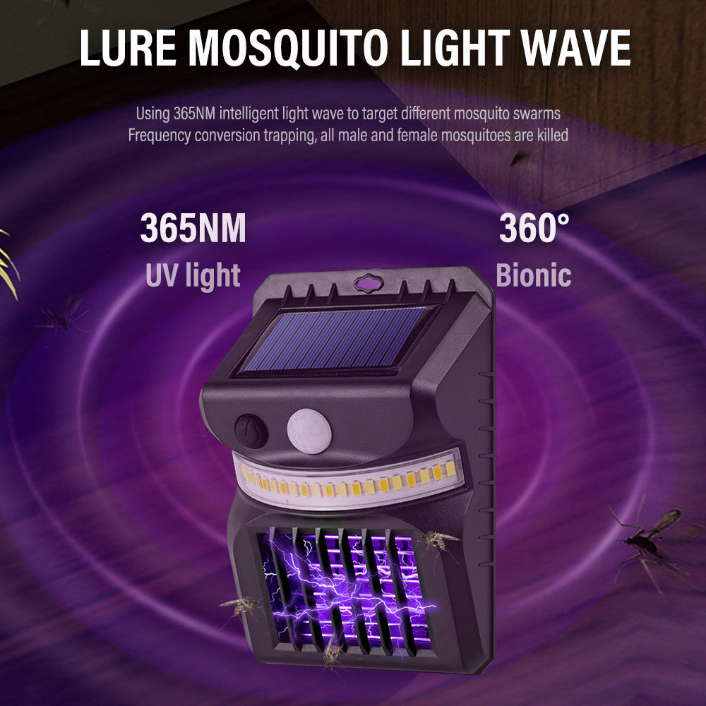 Solar Sensor Mosquito Killer – Electric Shock Lamp for Outdoor Protection