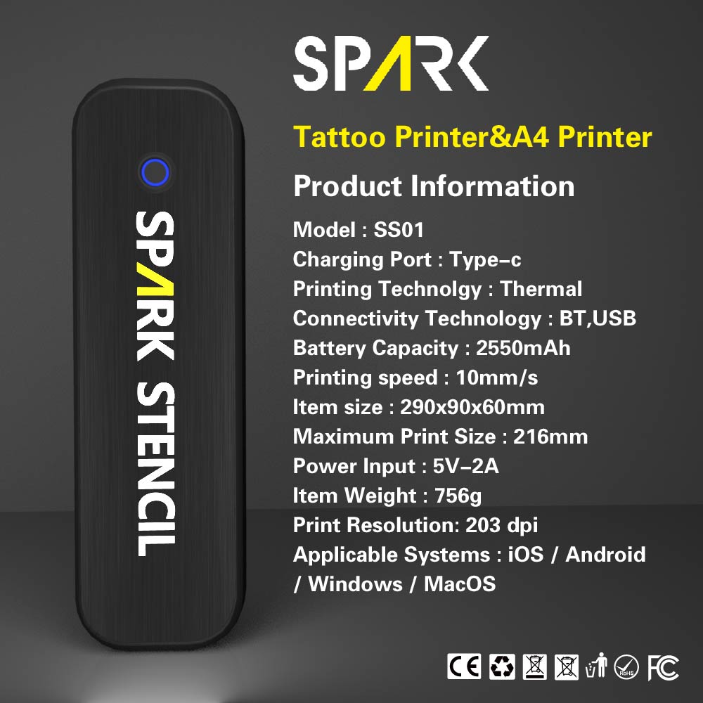 A4 Tattoo Printer – Wireless Bluetooth