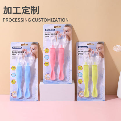 Baby Silicone Spoon Set – 2-Pack Soft Feeding Spoons