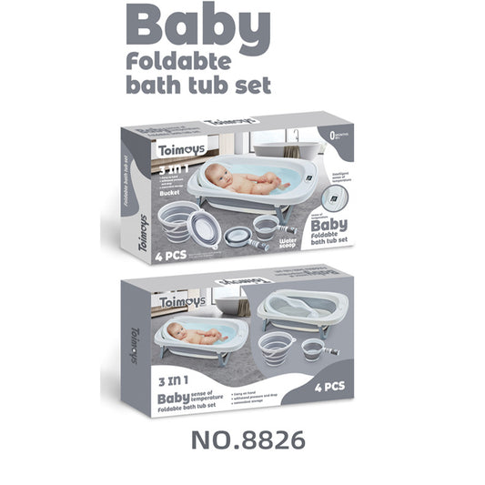 3-in-1 Baby Foldable Bath Tub Set