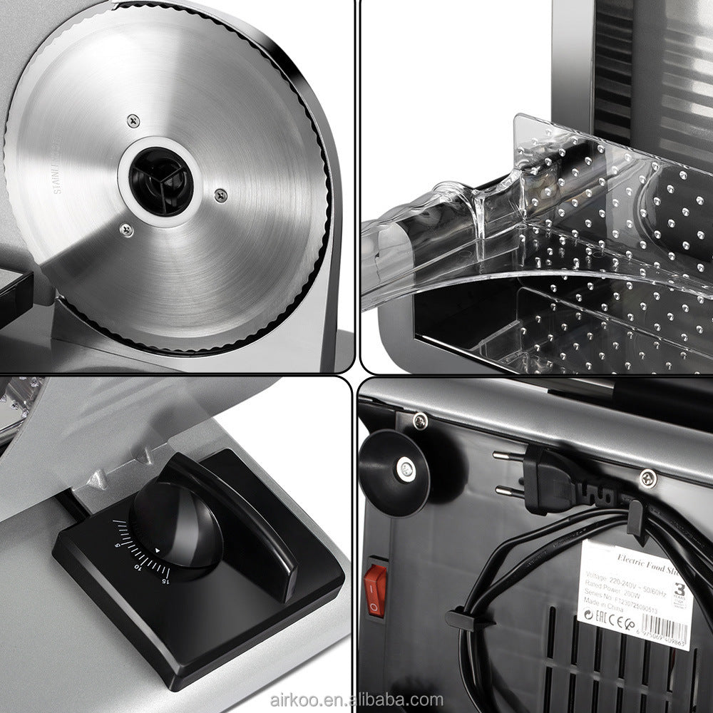 Electric Food Slicer – 500W | Adjustable Thickness | Stainless Steel Blade