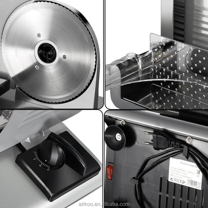 Electric Food Slicer – 500W | Adjustable Thickness | Stainless Steel Blade