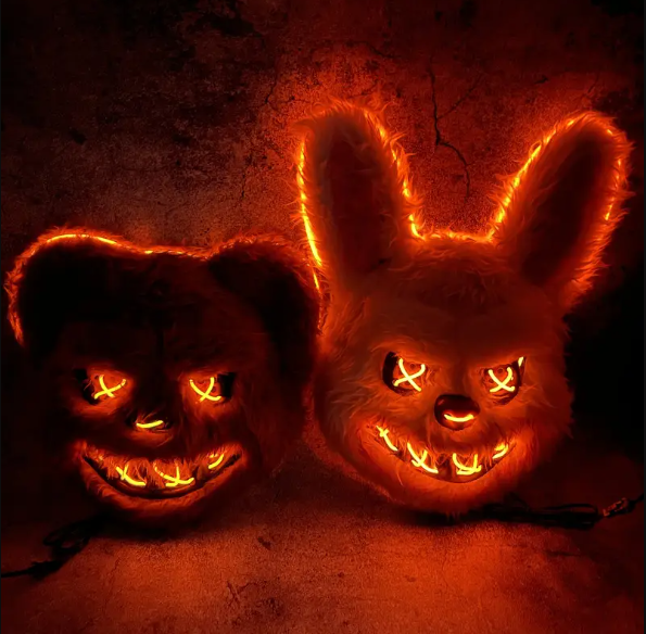 Scary Bunny Mask Set – Black & White
