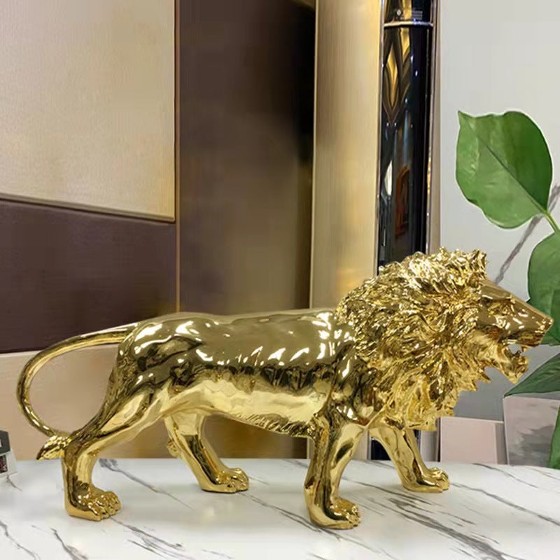 Golden Lion Sculpture