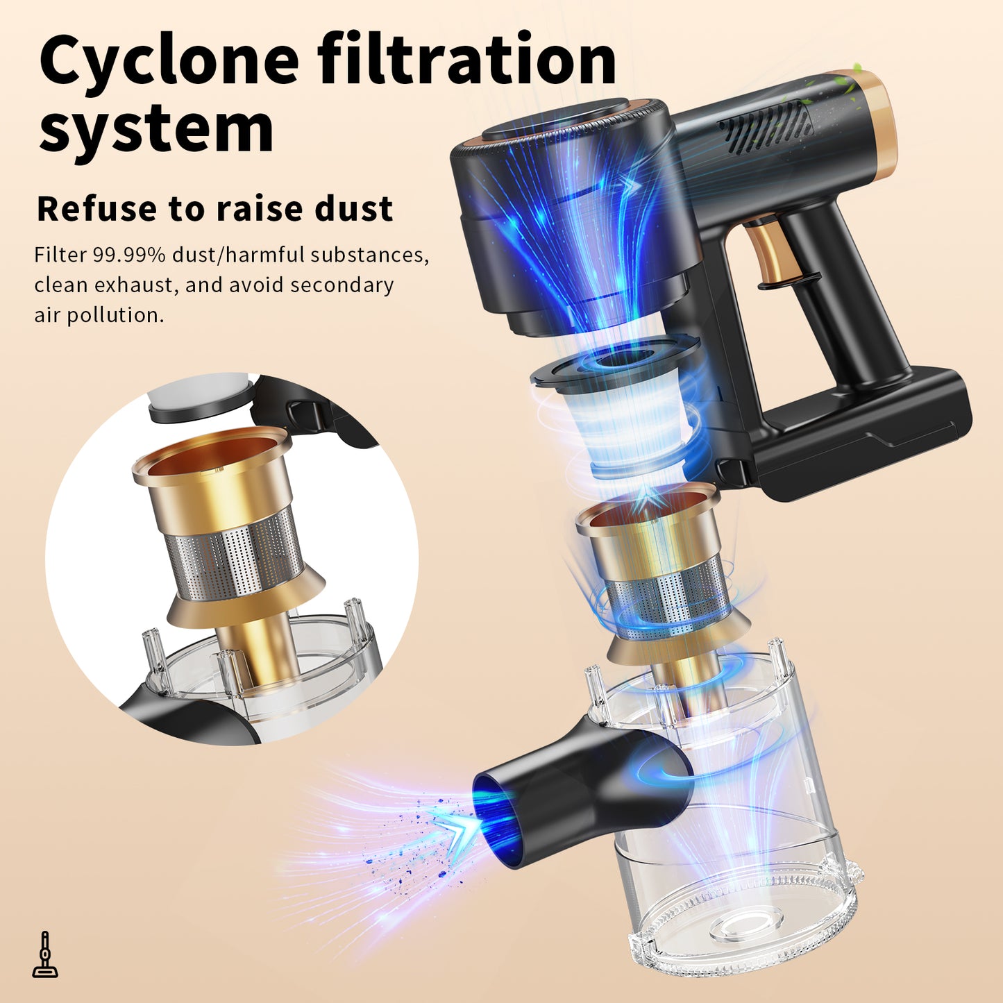 Wireless Vacuum Cleaner | 3000W | Cordless | Space-Saving Design