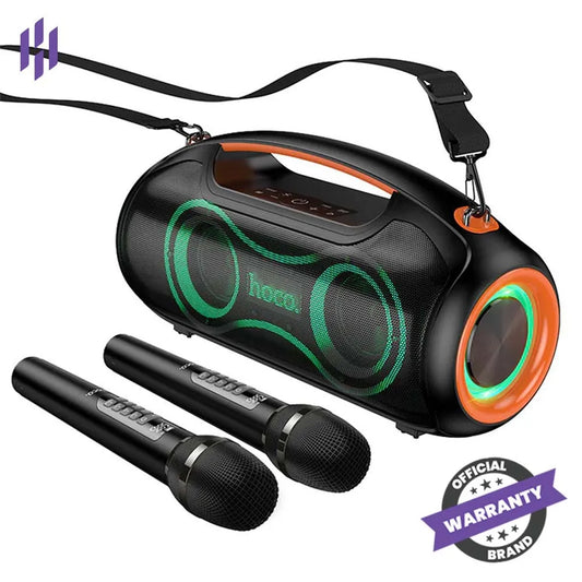 Hoco DS67 SuperBass Pro 600 Wireless Party Speaker - 600W Hi-Fi Karaoke System with 2 Wireless Microphones & RGB Lights