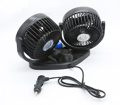 USB Dual 4-Inch Car Fan – 100% Pure Copper Motor
