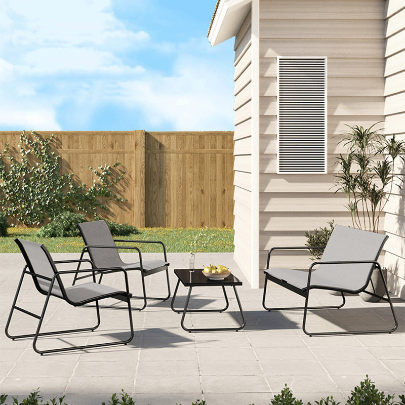 4-Piece Patio Furniture Set – Modern Outdoor Sofa & Table