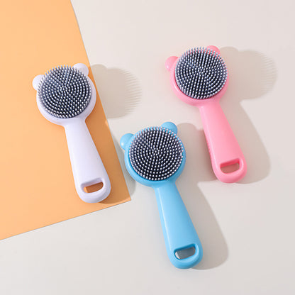 Bear-Shaped Baby Silicone Bath Brush