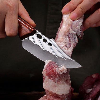 Outdoor Tactical Knife with Leather Sheath