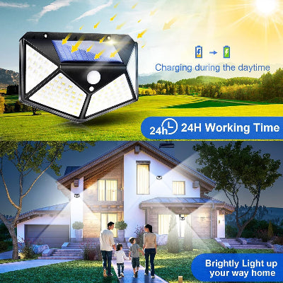 Solar Motion Sensor Wall Lamp – Waterproof LED Light for Outdoor Security