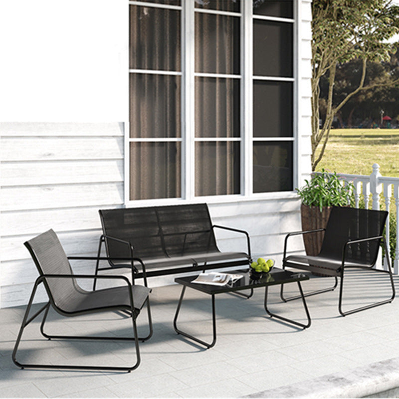 4-Piece Patio Furniture Set – Modern Outdoor Sofa & Table