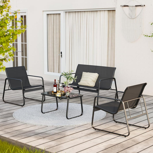 4-Piece Outdoor Patio Set – Modern Sofa