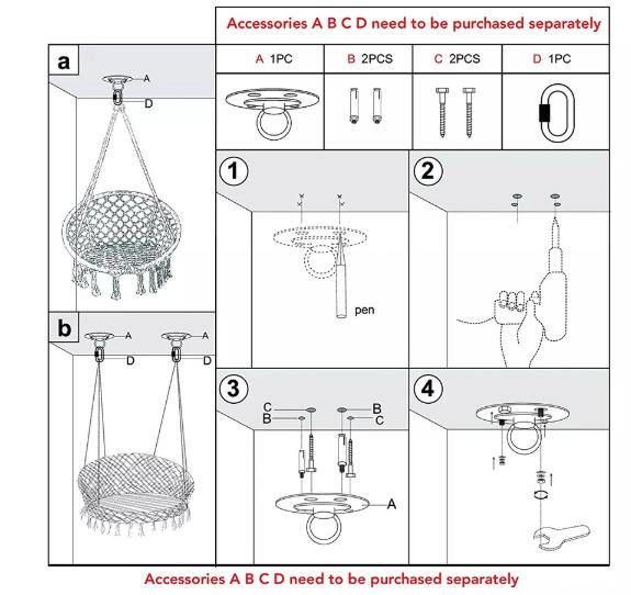 Hammock Chair – Boho Swing Seat for Patio