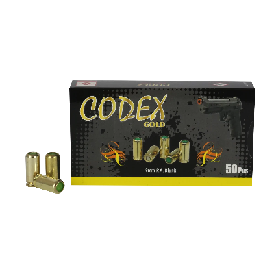Codex 9mm Blank Bullets Box | Blank Ammunition