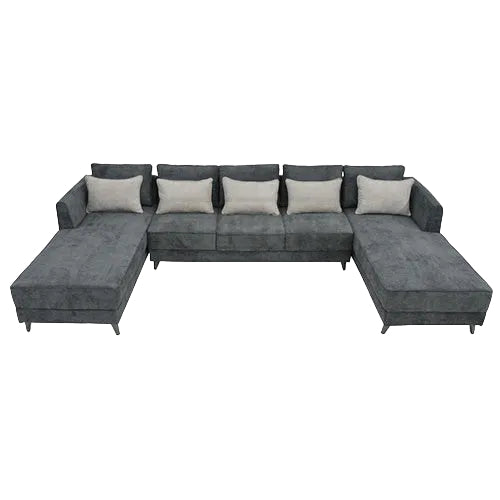 Sydney U-Shape Sectional Sofa - Premium Fabric Corner Suite with Accent Pillows