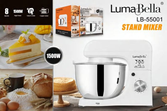 Stand Mixer – 1500W | 8 Speeds | Copper Motor | 6L Capacity