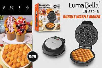 Bubble Waffle Maker | 750W | Non-Stick