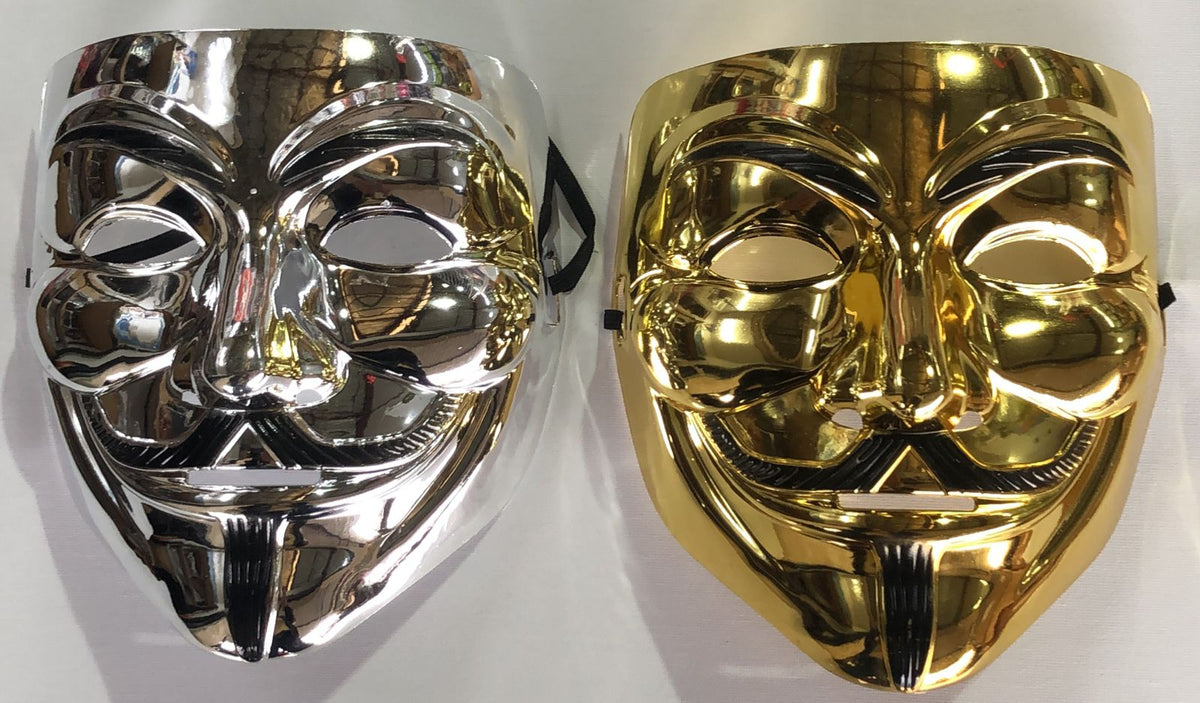 Metallic Guy Fawkes Mask