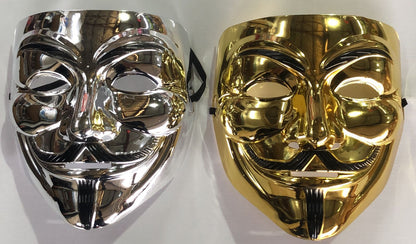 Metallic Guy Fawkes Mask