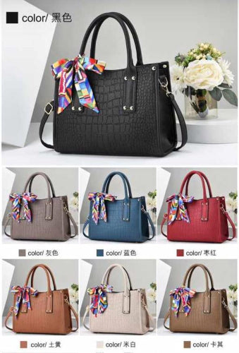 Elegant Scarf-Tied Handbag
