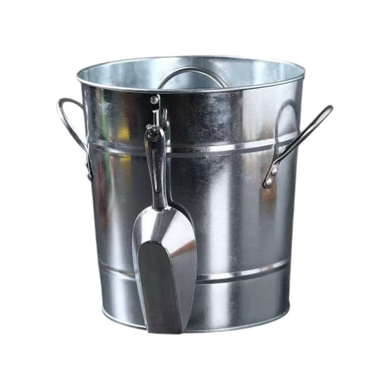 Bucket with Scoop - Metal Storage