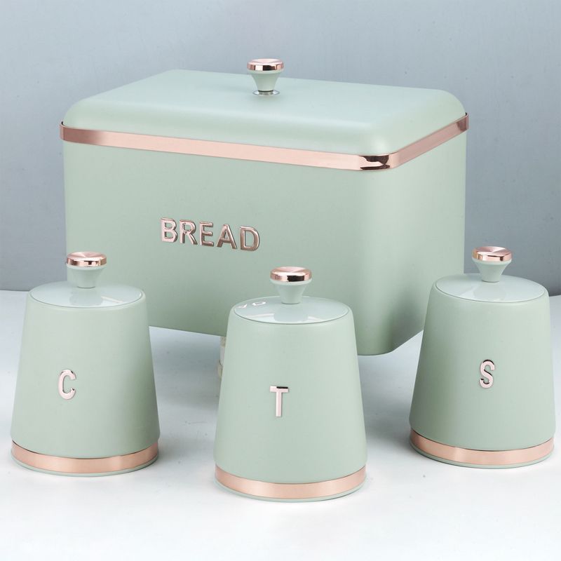 Elegant Cream & Rose Gold Kitchen Storage Set