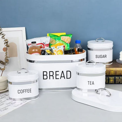 Cream Metal Kitchen Storage