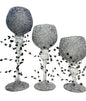 Crystal Vine Goblet Trio – Silver Frost Elegance