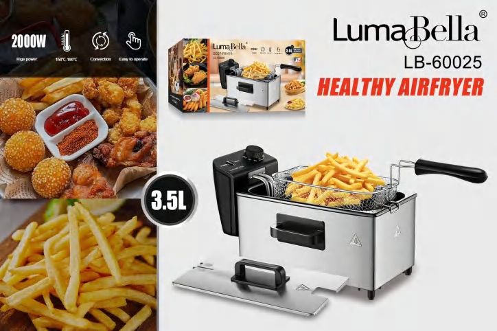 Deep Fryer | 3.5L Capacity | 2000W | Triple Basket | Easy Operation