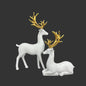 Reindeer Pair Figurine Set - 2-Piece Luxury Deer Decor