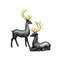 Reindeer Pair Figurine Set - 2-Piece Luxury Deer Decor