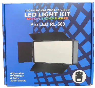 Professional Photo & Video LED Light Kit VariColor Pro LED RL-560 | Adjustable Brightness 3200-6500K