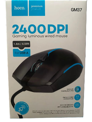 GM37 2400DPI Gaming Luminous Wired Mouse