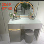 Vanity Desk with LED Lights and Gold Mirror 97x40cm - Modern Makeup Table with Stool