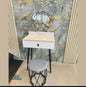 Vanity Table with LED Mirror and Stool 40x60cm - Modern Makeup Desk with Storage