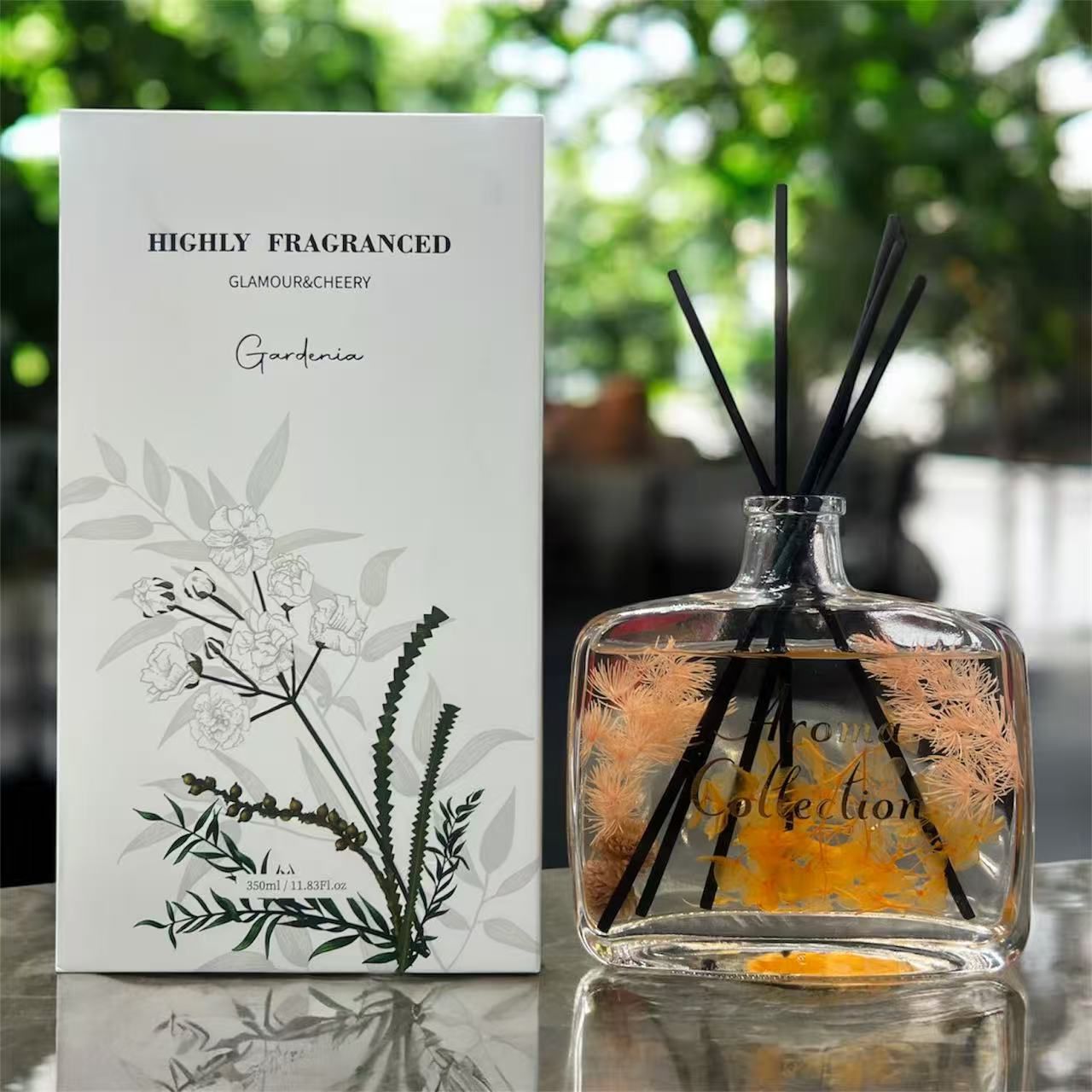 Luxury Aroma Diffuser – Decorative Square Bottle 500ml | Premium Home Fragrance Reed Diffuser