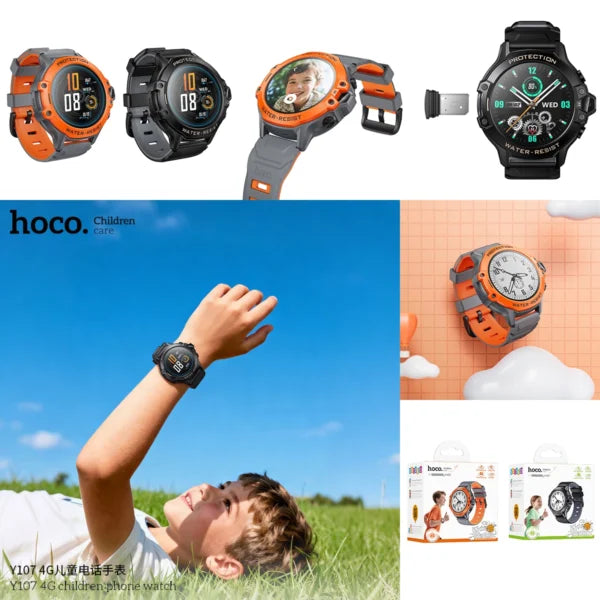 Hoco Y107 4G Children's Smart Watch – Water Resistant