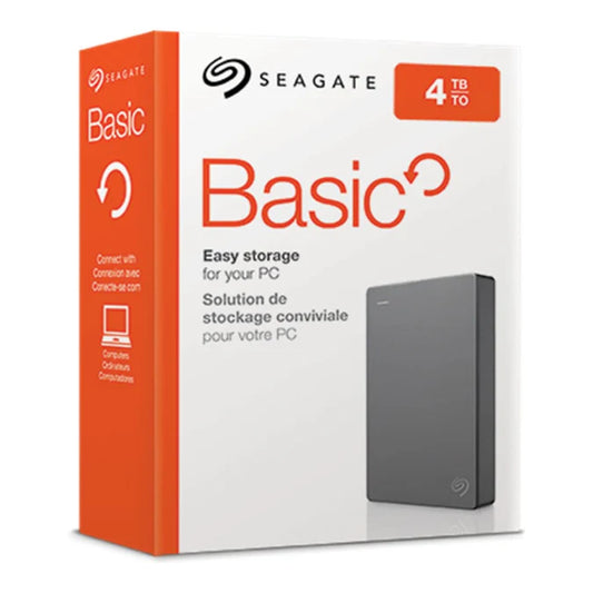 Seagate Basic 4TB Silver External Hard Drive