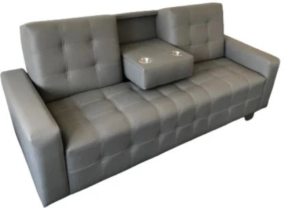 Premium Leather Sofa Bed 3-Seater Convertible Sleeper Couch